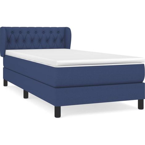 Maison Exclusive - Giroletto a Molle con Materasso Blu 90x200 cm inTessuto (1/5)