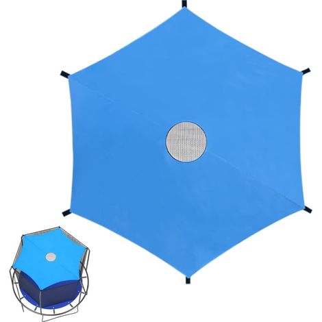 Pare-soleil pour trampoline, 305 cm, housse de protection, auvent, accessoires pour trampoline, résistant aux UV, imperméable, pour trampoline 6 barres (1/5)