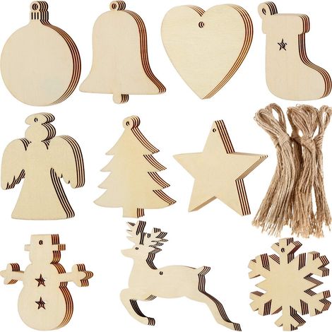 Cercles En Bois - 73 mm Diamètre - 3 mm Épaisseur - Pour Décoration Murale Ou Arbre De Noël - 100 Pièces (1/5)