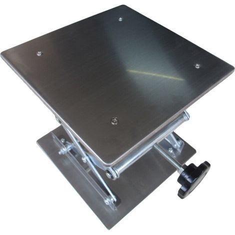 Convient pour le support de cric de levage en acier inoxydable Walker, la mini-plateforme, la plateforme de cric de levage scientifique à ciseaux, le support de maintenance de précision (argent). (1/2)