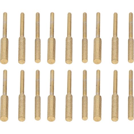 Lot de 18 têtes de tronçonneuse résistantes à l'usure avec tige de 3 mm pour polir les bavures, le métal et le bois (1/5)