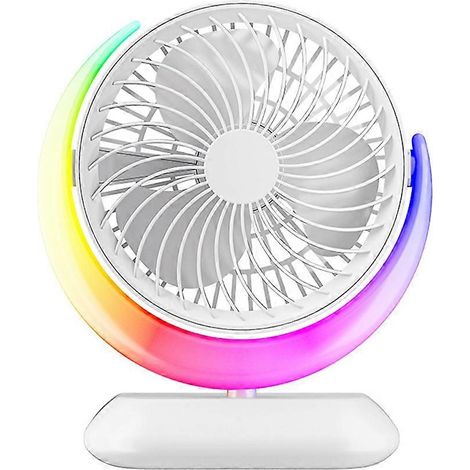 Bureau rotatable USB ventilateur 3 vitesses veilleuse mini personnel pour chambre maison et voyage (1/5)