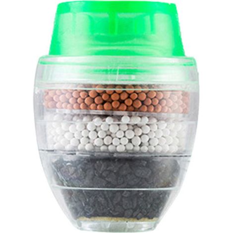 Mini filtre à eau - environ 16-23 mm de diamètre, compatible avec la plupart des robinets - 1 pièce, vert