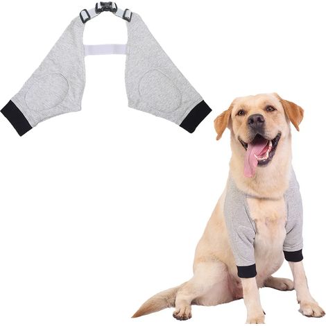 Weich gepolsterte Manschetten zur Unterstützung der Genesung von Hunde-Vorderbeinen, Hunde-Ellbogenverbände, Beinwundschutz für Haustiere M (1/5)