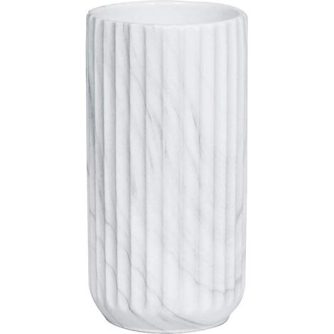 Vases en céramique effet marbre blanc de 18 cm (7 pouces) - Décoration intérieure et centres de table - Cadeaux pour les amis et la famille, Noël, mariage, enterrement de vie de jeune fille (1/5)
