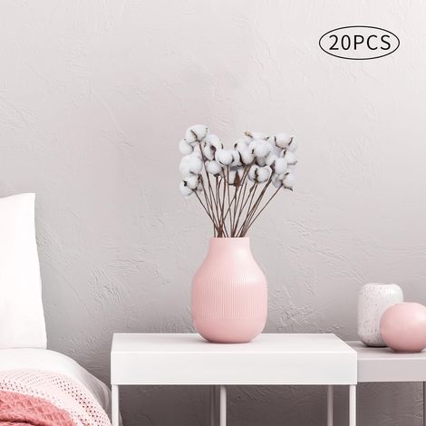20 Stück trockene künstliche trockene Baumwolle, DIY natürliche Baumwolle, Hochzeit, Ballsaal, Party, Hoteldekoration, 33 4cm (1/5)