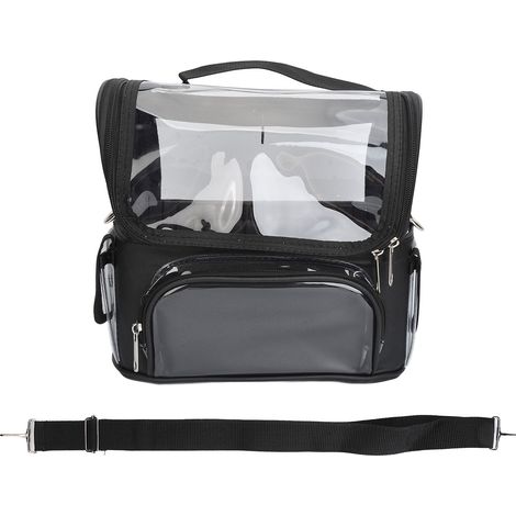 Grand sac de rangement pour outils de rasage, multifonction, élégant et portable, idéal pour coiffeur, salon ou maison. (1/5)