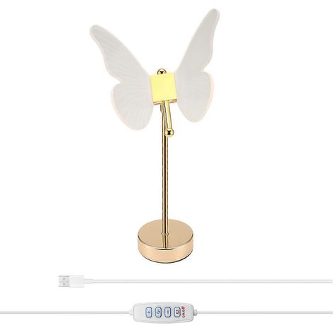 Lampe de table papillon rechargeable USB, veilleuse d'ambiance nordique --- (1/5)