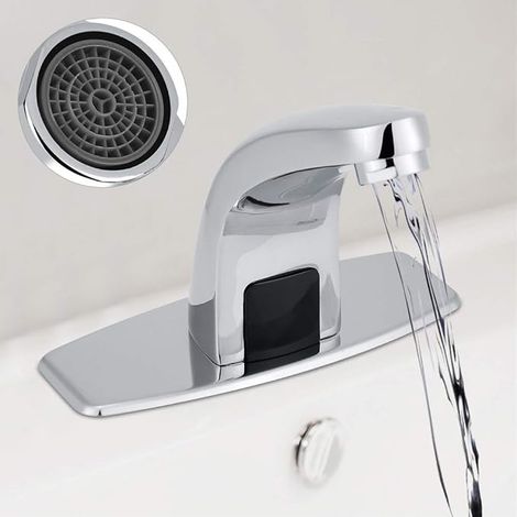 Rubinetto con sensore a infrarossi, rubinetto con sensore automatico, rubinetto per bagno attivato dal movimento, rubinetto con sensore a infrarossi automatico per cucina e bagno a mani libere con sca (1/4)