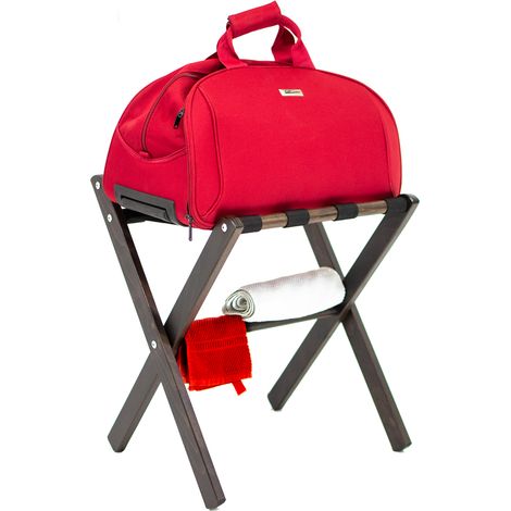 Portavaligie con cinghie Wengé porta abito stiracalzoni indossatore legno servo muto pieghevole appendiabiti per camera da letto vestiti gruccia svuota tasche