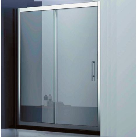 Porta doccia scorrevole Roma cm 140+ lato fisso cm 80 trasparente (1/3)