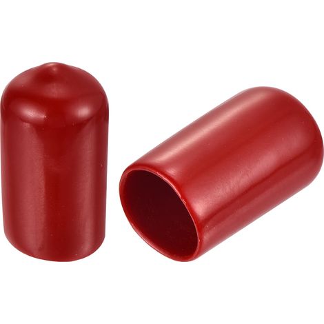 20pcs Embouts en Caoutchouc, 11.5 mm ID Vis Filetage Protecteur en PVC pour Vis Embouts de Protection Flexible pour Tube Métallique, Câbles, Fils, Écrou et Cache Boulon, Bordeaux (1/5)