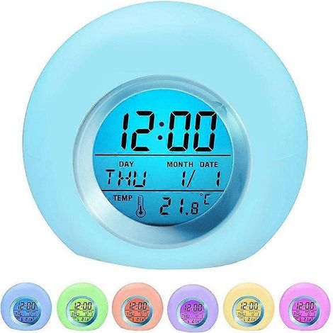 Réveil LED élégant et multifonctionnel, disponible en 7 couleurs et avec des sons d'animaux — parfait pour la maison ou comme cadeau (1/5)