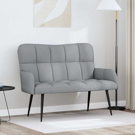 Sofá de 2 Plazas Gris Claro 115 x 61 x 87 cm Tela