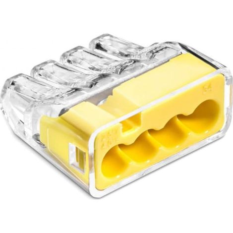 Connecteur rapide SCP4, idéal pour le raccordement de câbles rigides et souples, 4 pôles, 4 mm², 32 A, 450 V, 88000004S /100 pièces/