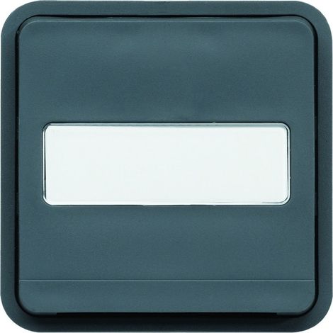 Hager WNA025 cubyko Pulsante a chiusura 1F portaetichetta 1F associabile grigio IP55
