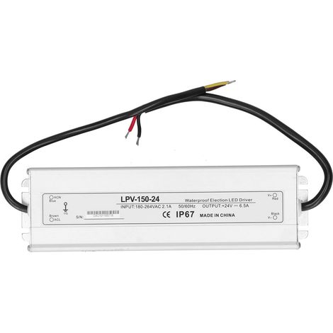 Alimentation étanche BERM 24V DC 150W transformateur driver LED aluminium LPV-150-24 alimentation à découpage
