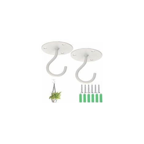 Ganci da soffitto, ganci da parete bianchi resistenti per appendere piante, porta piante in metallo con viti, mangiatoie per uccelli, lanterne, campanelli a vento - Crezuo