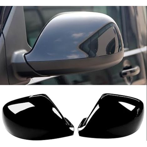Compatibles avec Coque Rétroviseur T5 2010-2015 / T6 2016-2021 / Transporter Caravelle 2014–2019 Couvercle Boîtier Gauche + Droite (Noir) (1/5)