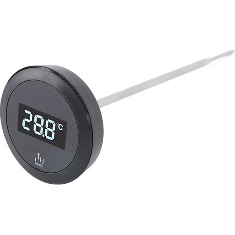 Thermomètre numérique tactile, étanche IP65, avec sonde en acier inoxydable rétroéclairée, pour mesurer la température du café et du lait dans un pichet (1/5)