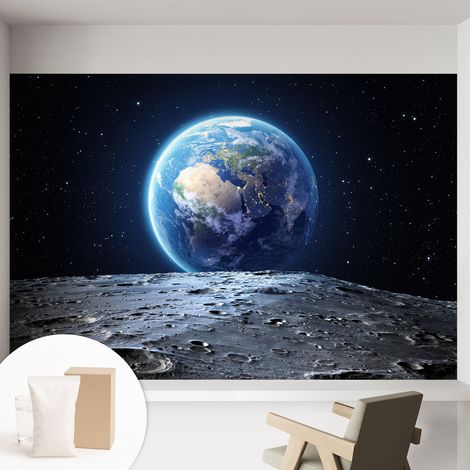 Papier peint avec colle pour décoration moderne de salon chambre à coucher cuisine et bureau Facile Panorama cosmique 152x104 cm (1/5)