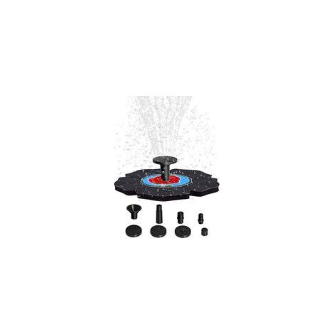 Autoportante Fontaine Flottante Fleur Solaire Bassin Pompe avec 4 Buses,Extérieur Solaire Fontaine Pompe Kit Économie D'énergie Solaire Font,Solaire Powered Bain D'oiseaux Fontaine-B 16cm(6.3i (1/4)