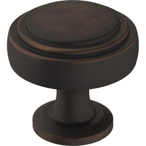 Bouton d'armoire Bronze huilé 32 mm de diamètre 1 lot Bouton de tiroir Quincaillerie d'armoire (1/5)
