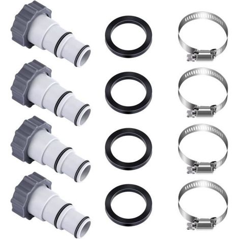 32 bis 38 mm Poolschlauchadapter A mit Klemme für Gewindeanschluss Poolpumpen Tuya Adapterteile (105) (1/4)