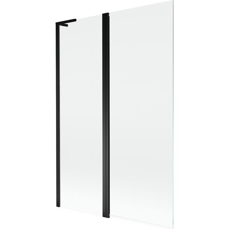 Mexen Mist L 2-flügelige Badefaltwand 120 x 150 cm, transparent, schwarz - 8A9L-120-011-70-00 (1/5)