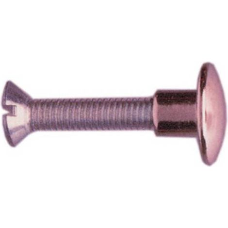 250 x VITE P/SEDIA 30 MM BORCHIA OTTONE NICHELATO