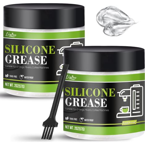 Graisse de Silicone - Graisse de Lubrifiant Alimentaire pour Machine à Expresso, Scellant de Plombiers Imperméables pour les Plombiers, Joints en Caoutchouc, Robinet (1/5)