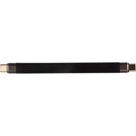 Câble de données à charge rapide 40 Go, double extrémité, flexible et ultra-court, connecteur USB-C mâle vers USB-C mâle, conception FPC (1/5)