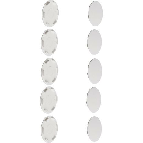 Lot de 10 cache trou 35mm en plastique blanc – Bouchon à clipser pour protection vis – Pour murs et surfaces lisses (1/5)