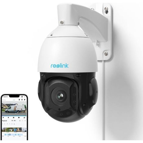 Reolink 8MP PoE LAN PTZ Überwachungskamera Aussen, 16X optischer Zoom, 360° Schwenk, 90° Neigung & Auto-Tracking, 80m Nachtsicht, Intelligenter Erkennung