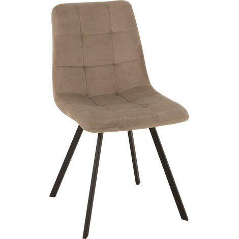 Chaise tissu métal beige Megara (1/5)