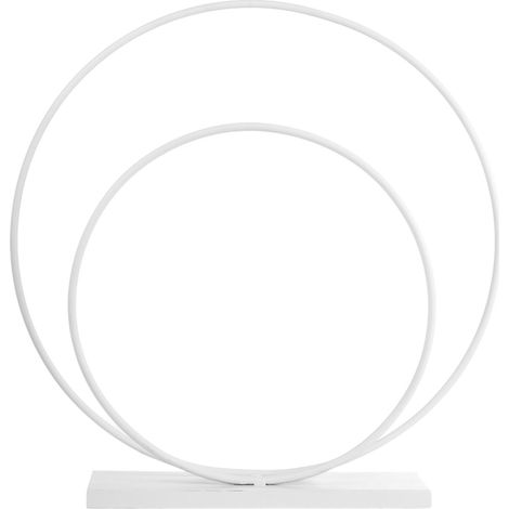 ARPIMEX Cerchi Metallo con Base 56 x 14 x 58 Cm Bianco