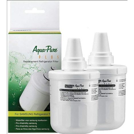 2 Stück kompatibel mit Samsung DA29-00003F Aqua-Pure Plus Kühlschrankfilter. kompatibel mit 3G. 3A. 3B. 3D DA97-06317A HAFCU1 WF289 WSS-1 WFC2201 HDX FMS-1 RWF1100A. (1/4)