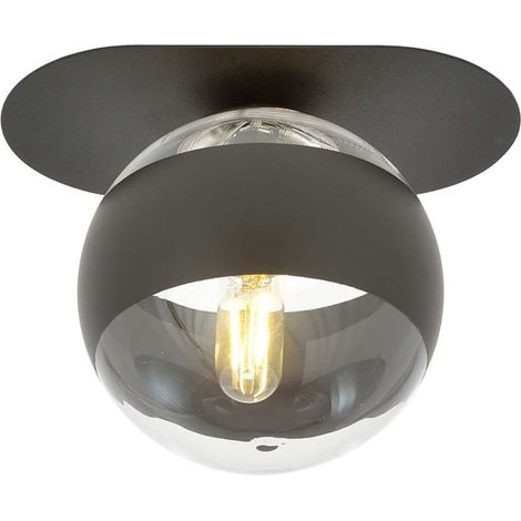 Plafoniera Minimal Teia Acciaio Nero 1 Luce E14 Ip20 (1/5)