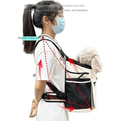 Sac à dos de transport pliable pour petits chiens et chats, durable léger (1/5)