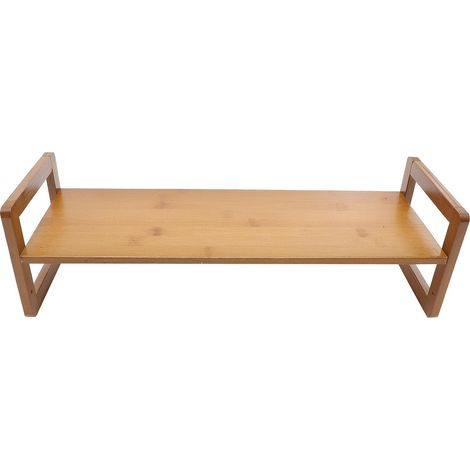 Support Ordinateur Bois pour Écran et Ordinateur de Bureau Élévateur Compact pour Écran Rangement Clavier Intégré Stable et Adapté Bureau et Maison (1/5)