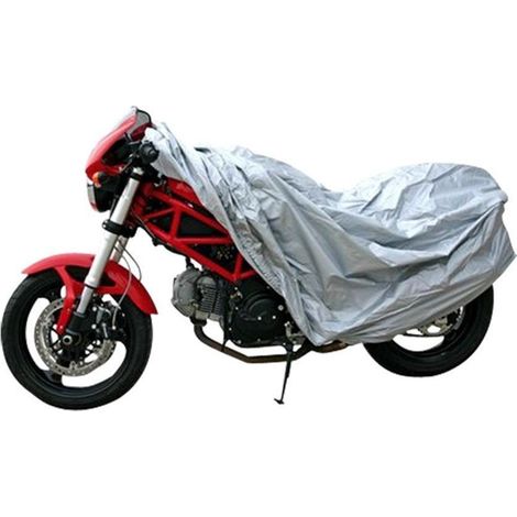 Trade Shop - Funda Funda Bicicleta Moto Scooter Polietileno Plata Medida L 130 X 230 - (1/2)