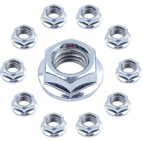 10 Pièces Écrou de Tronçonneuse pour Husqvarna 346XP, 445, 450, 455, K1250, K1260, 51, 61, 154 et plus de Modèles, Écrou Hexagonal Universel en Acier Inoxydable Pièces de Rechange (1/5)