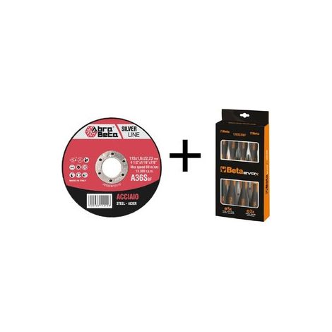 ABRABETA 300 MINIDISCO P/FERRO 115X1,6 + 2 SET GIRAV.