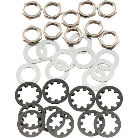 Set mit 3/8-Zoll-Schrauben, -Ringen und -Tandkransen für Potentiometer und Anschlüsse (10 Stück)