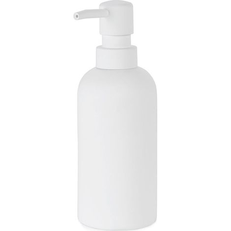 Badseifenspender aus Polyresin (330 ml) ANDREA HOUSE – Mattweiß