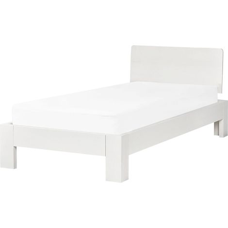 Bett mit Lattenrost Kiefernholz ROYAN 90 x 200 cm Weiß (1/5)