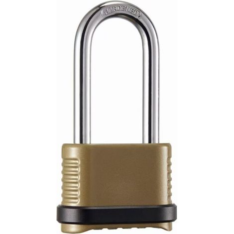 Verrou à Combinaison 52mm - - Cadenas Long Anti-Dérapant avec Sécurité Élevée, Mécanisme Résistant aux Effractions, Idéal pour Cabanons, Vestiaires et Stockage (1/5)