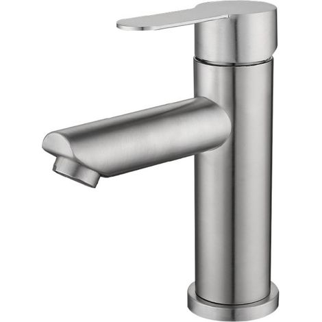 Robinet de cuisine en acier inoxydable érable (type C), mitigeur eau chaude/eau froide, accessoires pour évier, salle de bain et baignoire (1/4)