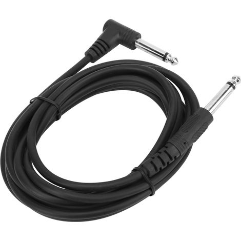 Câble audio pour guitare 6,35 mm avec connecteur coudé, fil d'amplificateur de 3 mètres (10 pouces) de longueur (1/5)