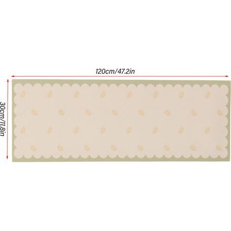 Ortviai Tapis de cuisine en cuir synthétique imperméable et antidérapant pour machine à café, micro-ondes ou plan de travail – 30 x 120 cm (1/4)
